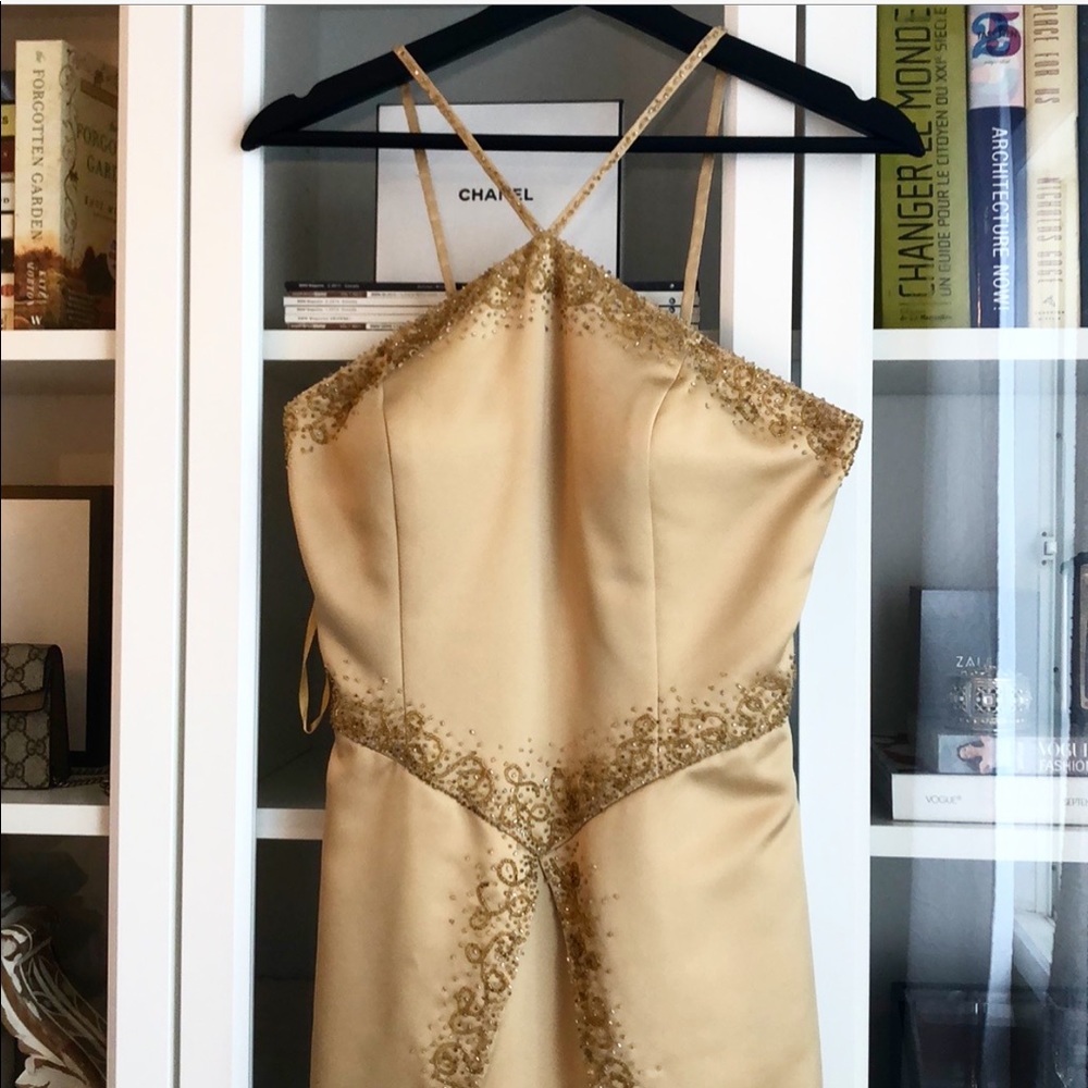 🌟 HOST PICK 🌟 Gold Gown with Beading Custom-made - Picture 2 of 5